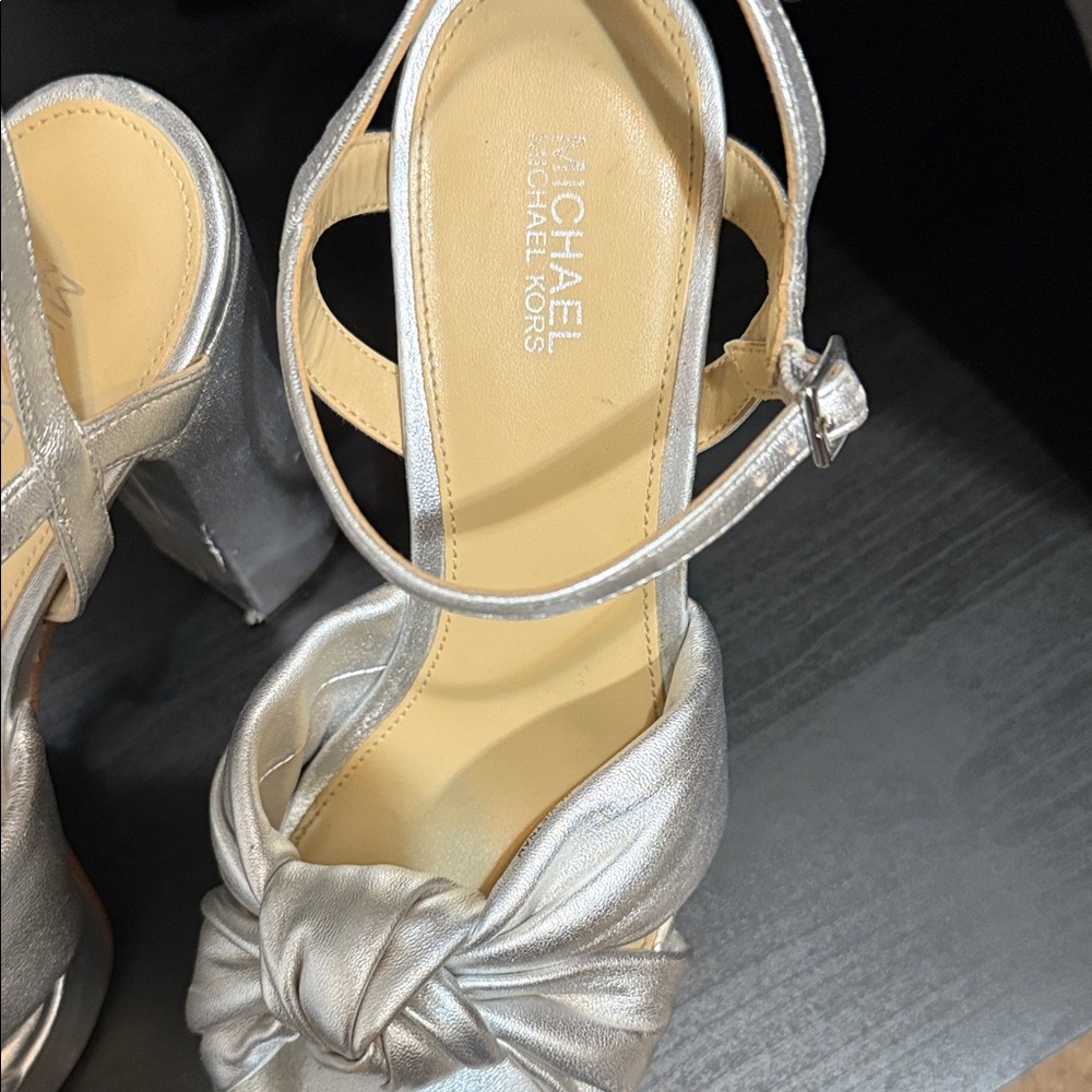 Michael Kors Metallic Silver Heels